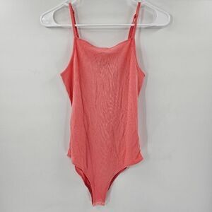 Wild fable bodysuit pink coral small ribbed tank top